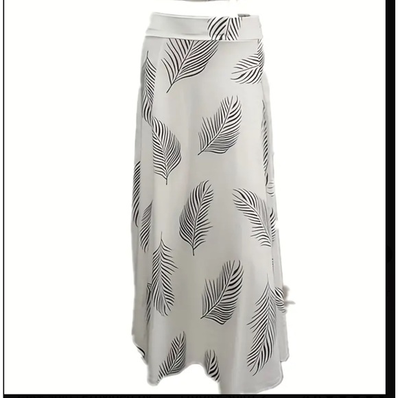 NEW•CREME DE LA CREME TROPICAL LEAF PRINT 2 PIECE MAXI SKIRT SET •XXL - Picture 7 of 13